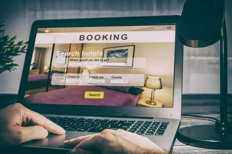 booking hotel travel traveler search business reservation holiday book research plan tourism concept stock image 81406512